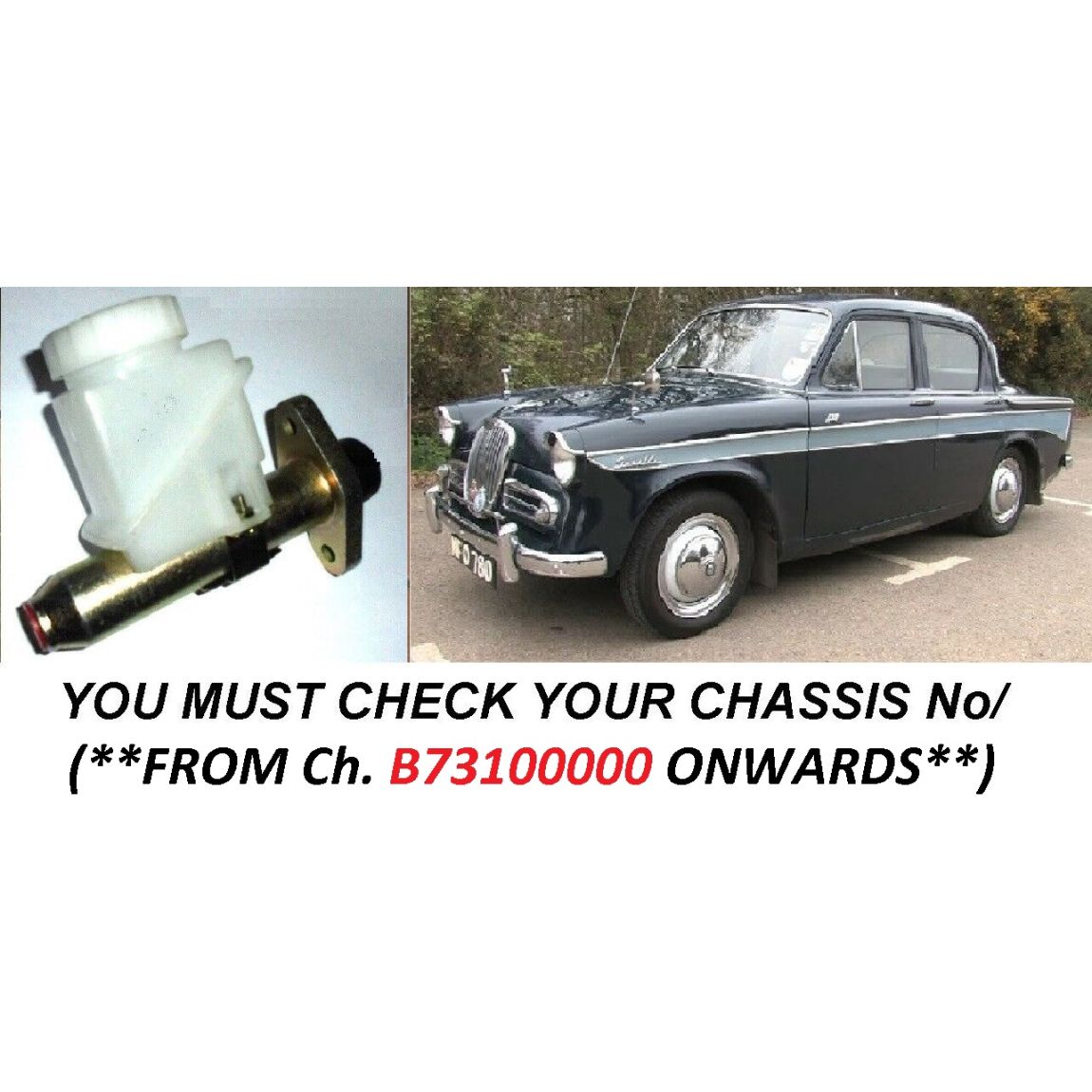 CLUTCH MASTER CYLINDER ASSEMBLY (Singer Gazelle) (Ser. 5 {Late} & Ser.6) (**From Oct 64- 67**)